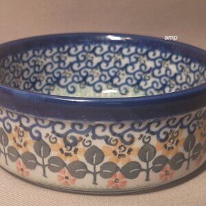 Unikat Polish Pottery Large Ramekin (7698 Okraska) (5" wide) NEW!